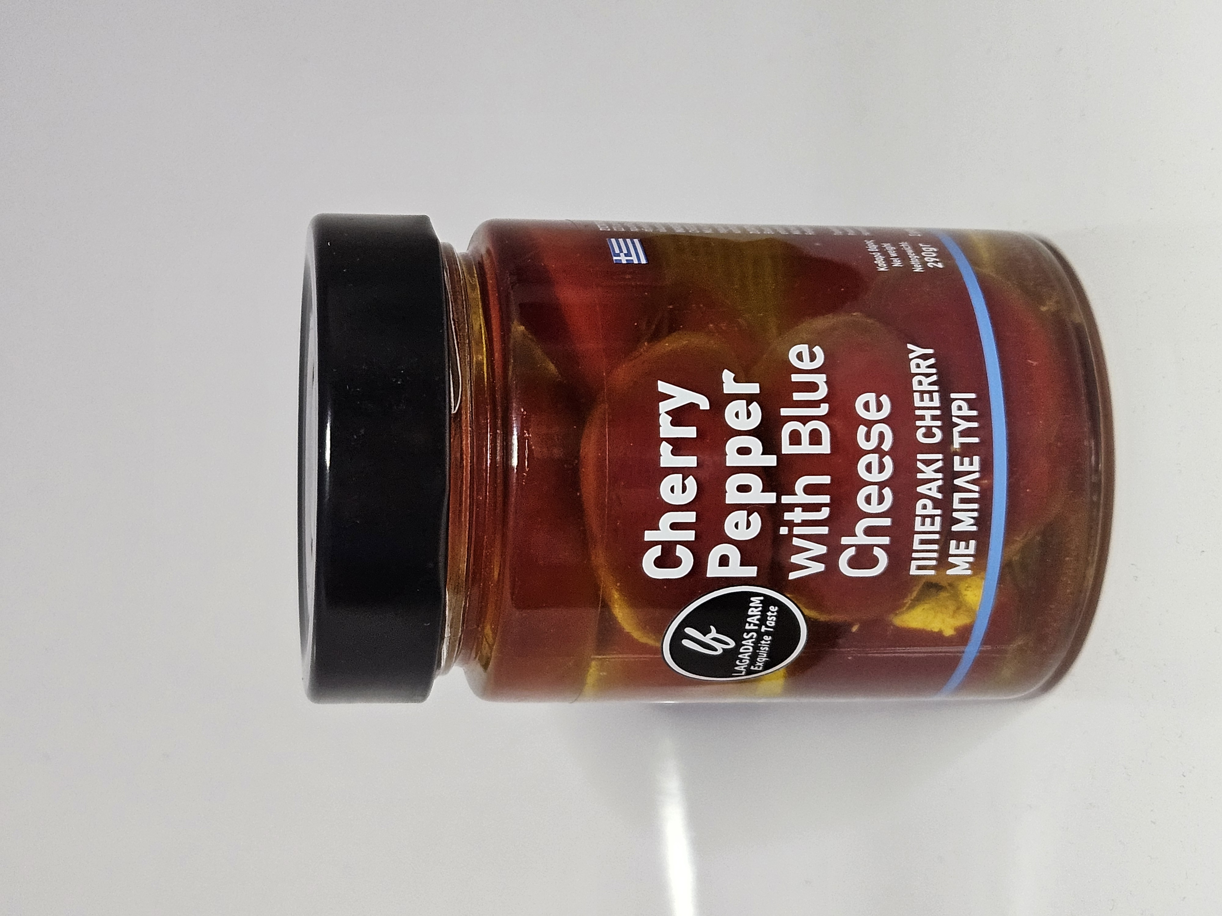 Papričky Cherry plněné modrým sýrem 290 g. Lagada Farm