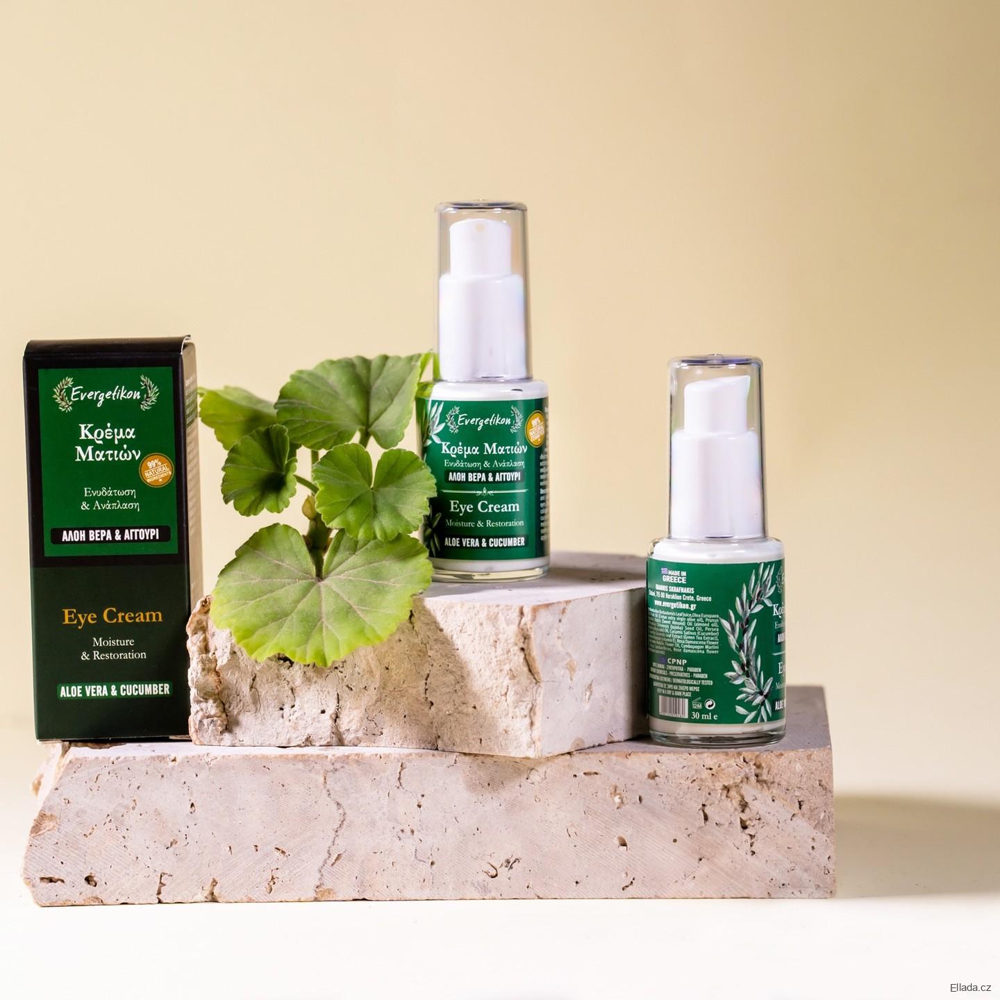 Evergetikon, Oční krém proti vráskám s Aloe a okurkou 30 ml