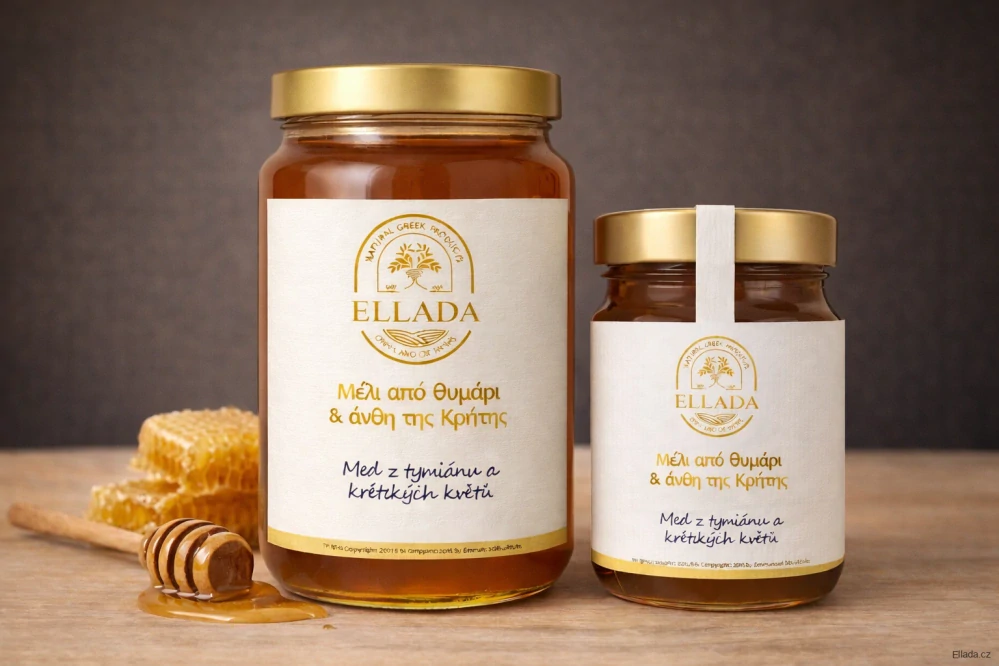 Ellada,Med z tymiánu a krétských květů 950g