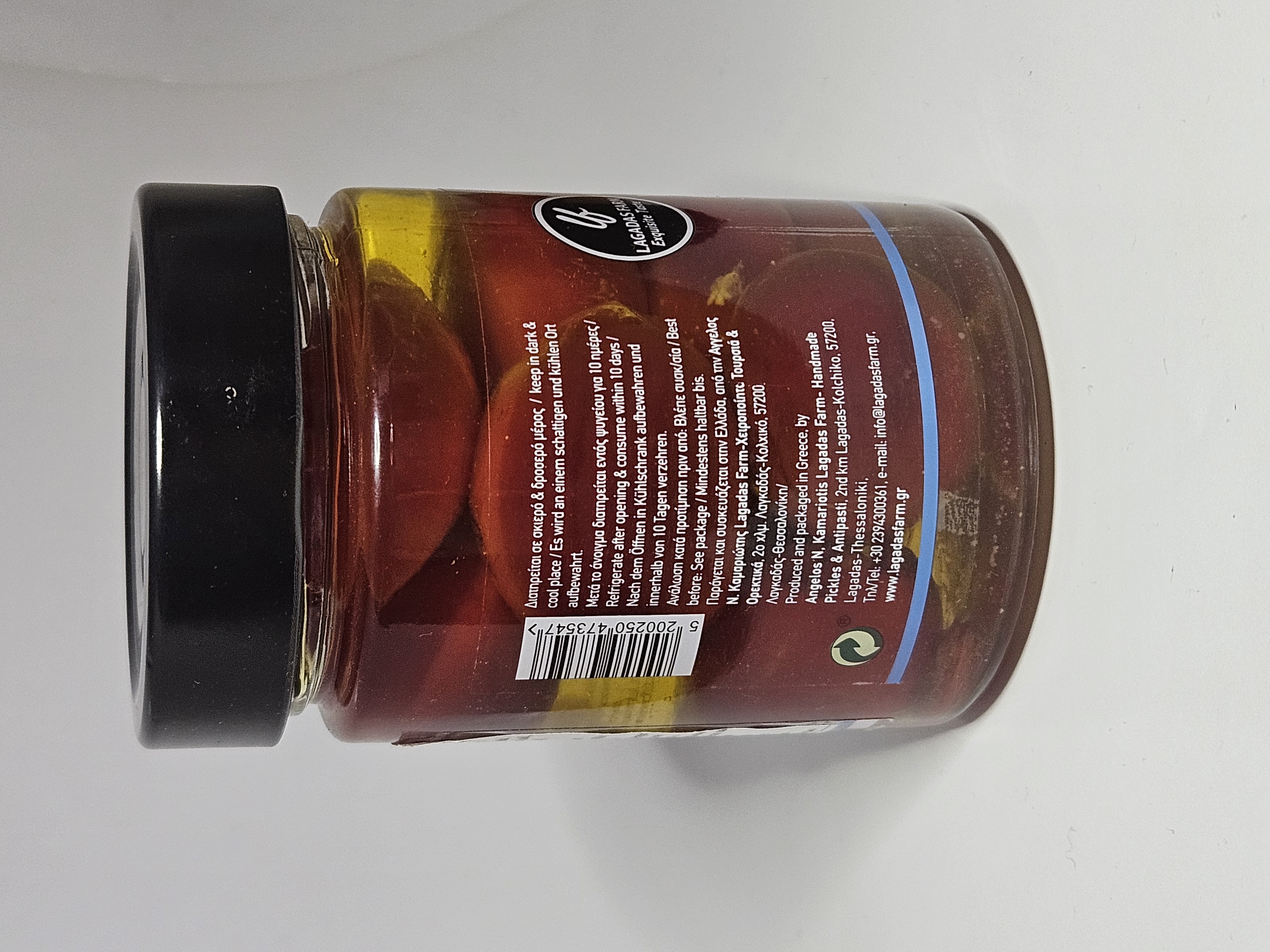 Papričky Cherry plněné modrým sýrem 290 g. Lagada Farm