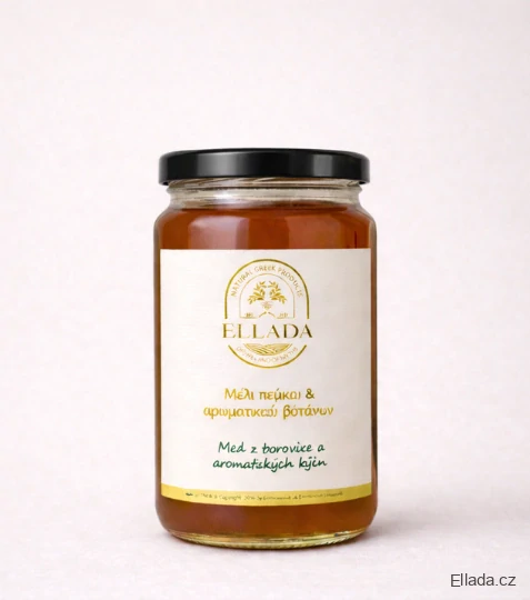 Ellada,Krétský med z borovice a aromatických bylin 950g
