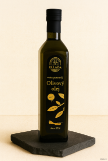 Ellada, Extra panenský Olivový olej 1l (sklo) – zdroj zdraví a života!