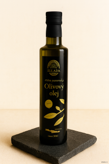 Ellada, Extra panenský Olivový olej 0.5l (sklo) – zdroj zdraví a života!