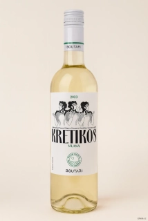 Boutari kretikos. Krétské bílé víno, suché 750ml.